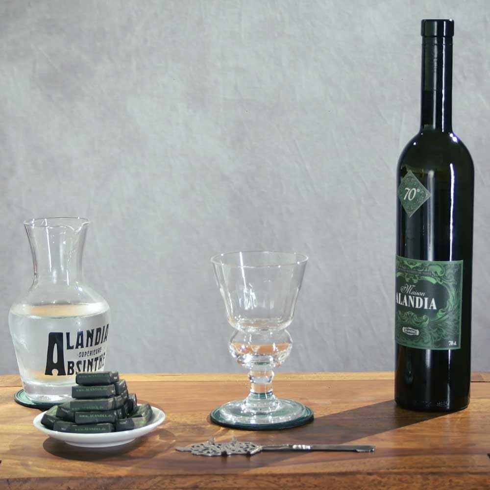 Carafe à Absinthe de ALANDIA | Grande ouverture pour glaçons | Design classique 19ème siècle