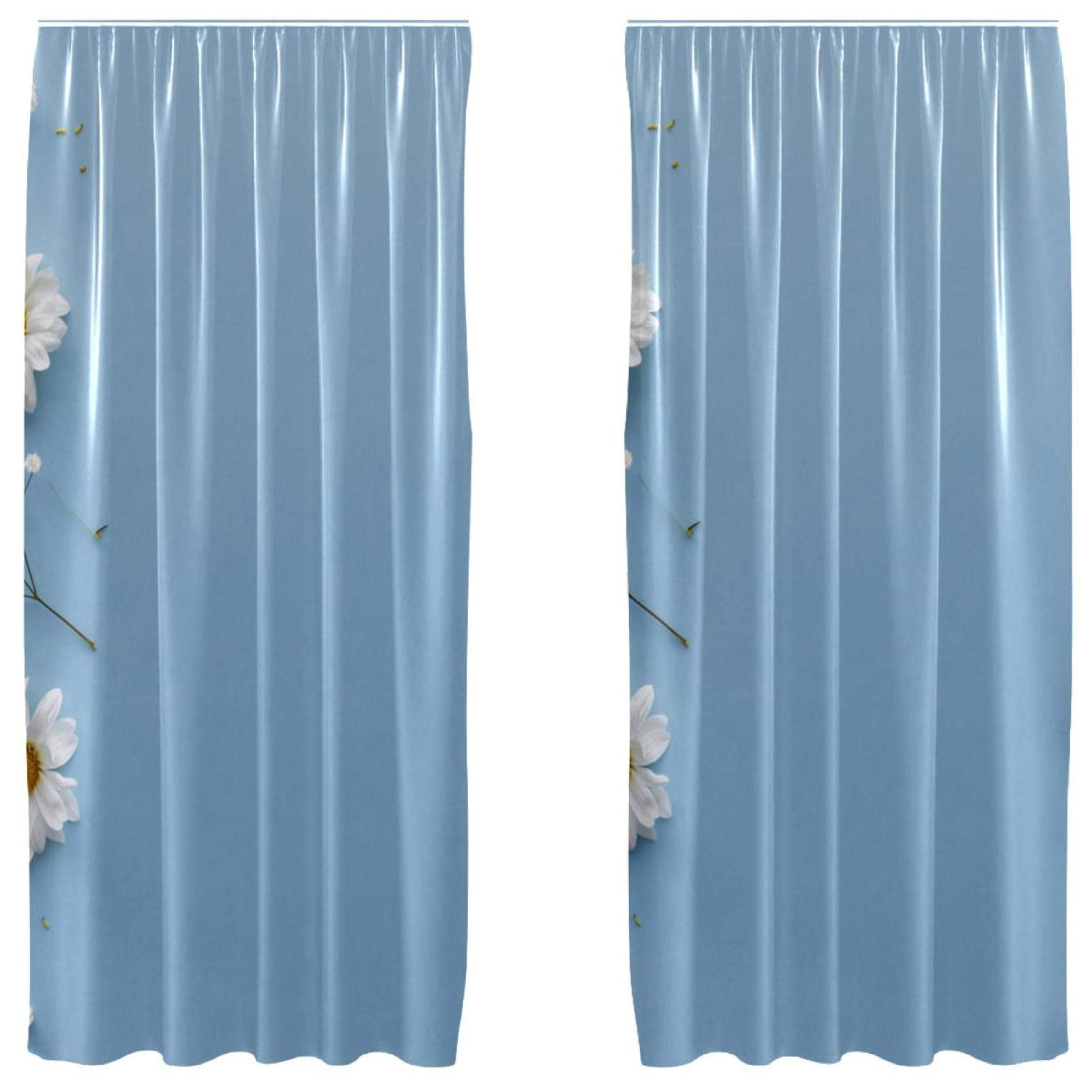 Rideaux occultants marguerites protection lumière pour fenêtre de chambre