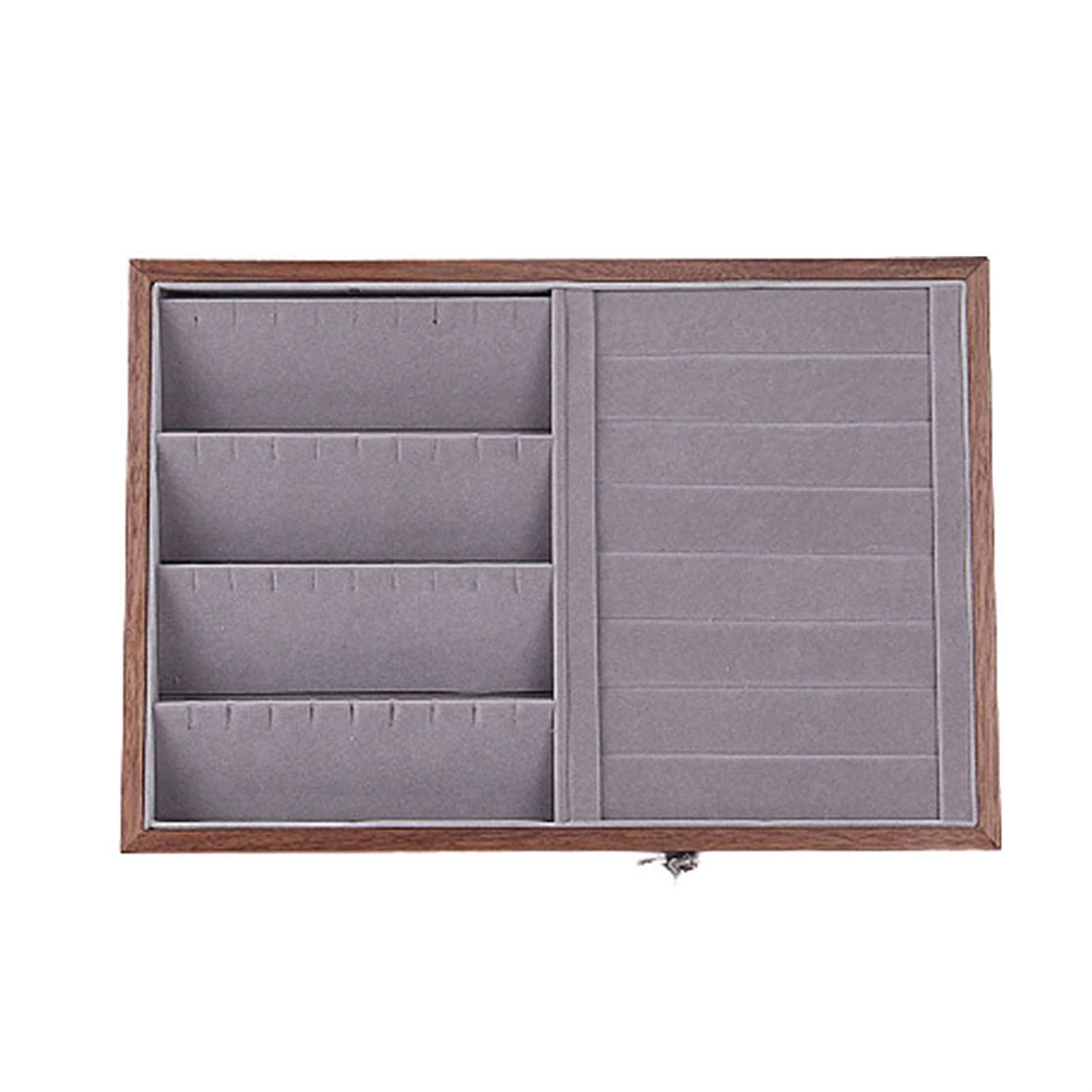 Coloryan Women's Style 1 Classic Jewellery Box Organizer, Wood Stackable Jewelry Watch Ring Display Tray Organizer Showcase Earrings Necklace Bracelet Bangle Holder Box Storage Case Multipurpose Jewelery Display Case Storage