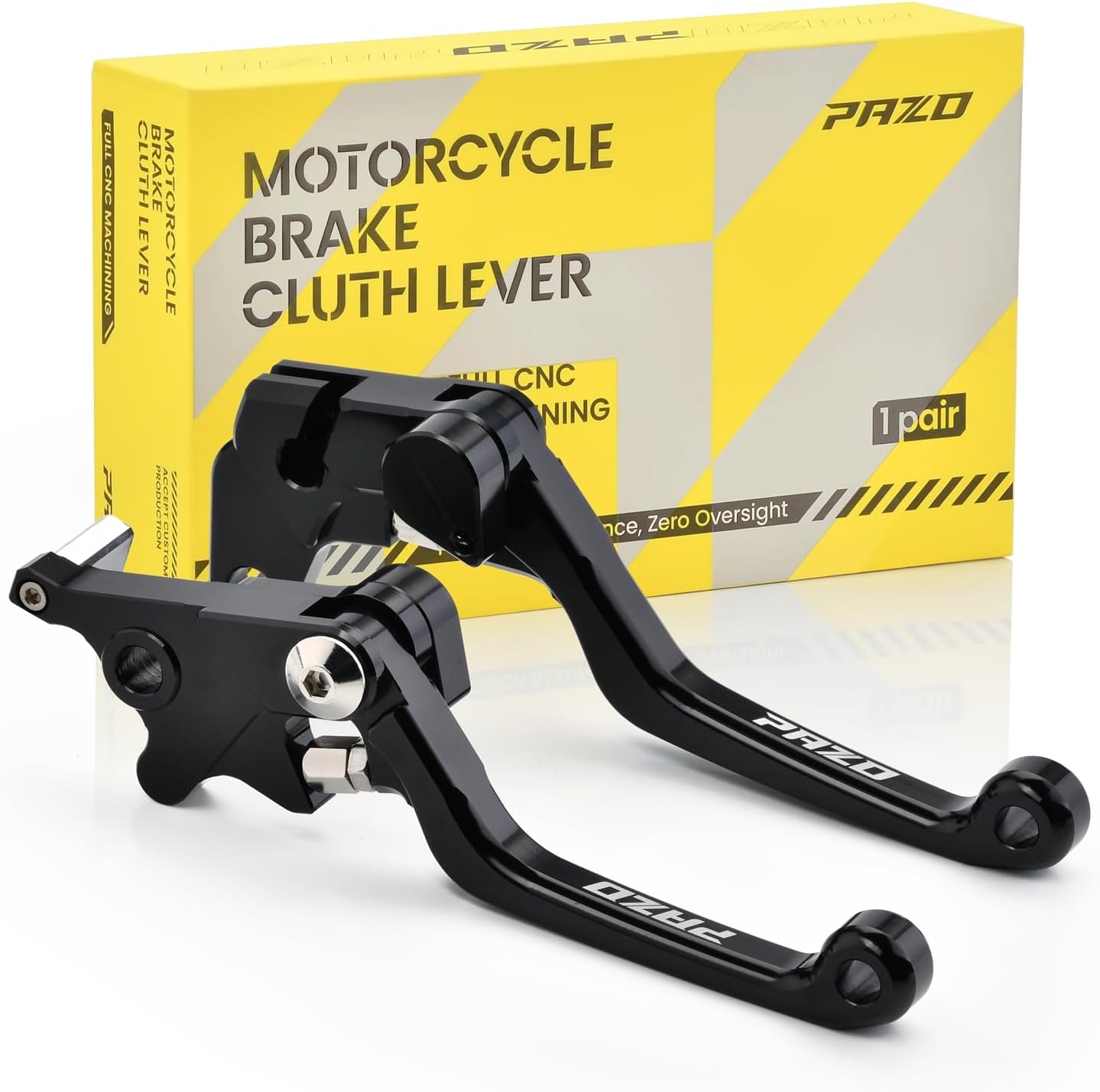 PAZO Dirt Bike Clutch Brake Levers Pivot Adjustable Replacement for KTM 300 SX XC-W, 500 EXC-F, 450 SX-F XC-F, 350 EXC-F SX-F, 250 SX-F XC-W 2014-2026, Gloss Black with 3 Color Pins