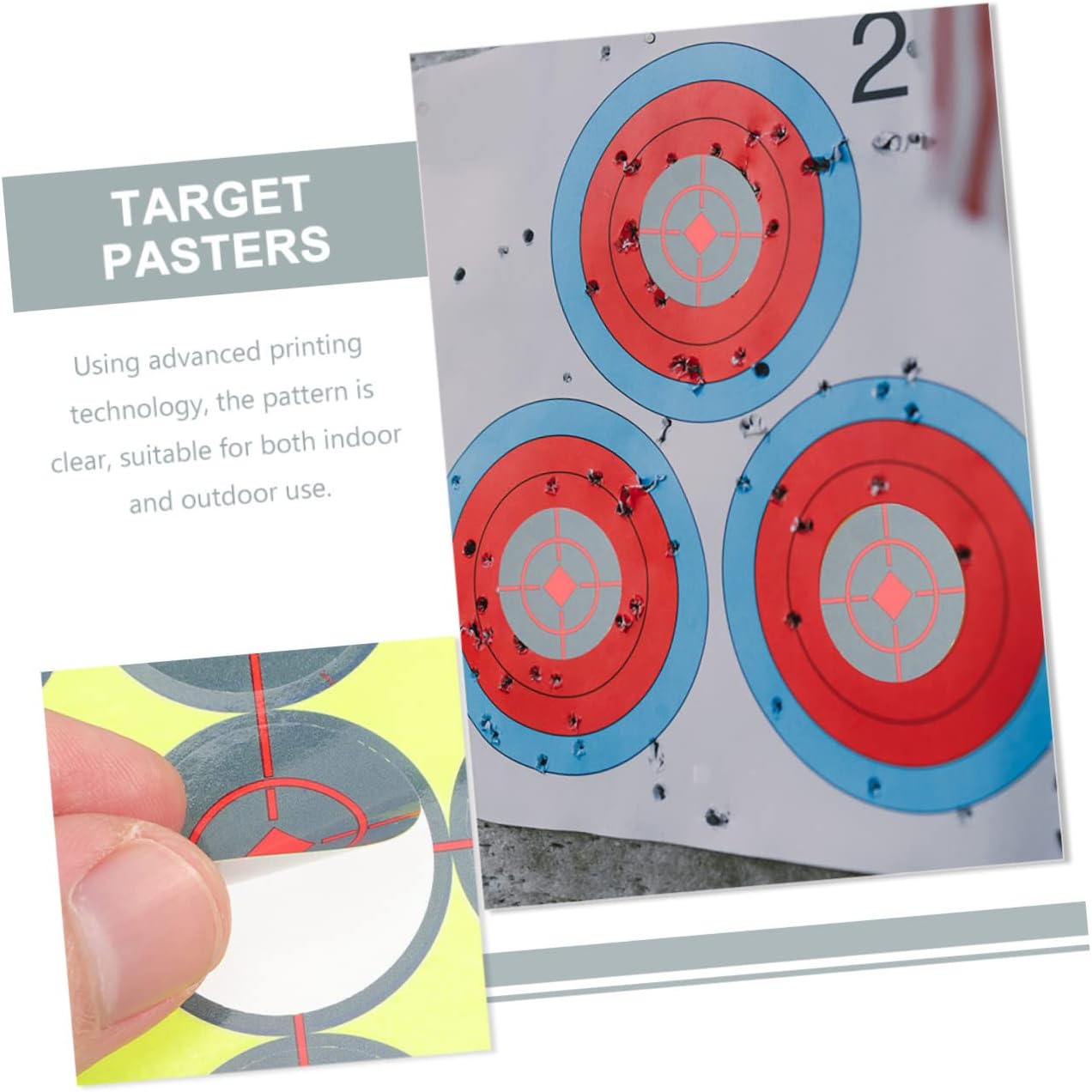 SUPVOX 20sheets Self-Adhesive Circle Stickers for Target Practice Labels Round Fluorescent Pasters