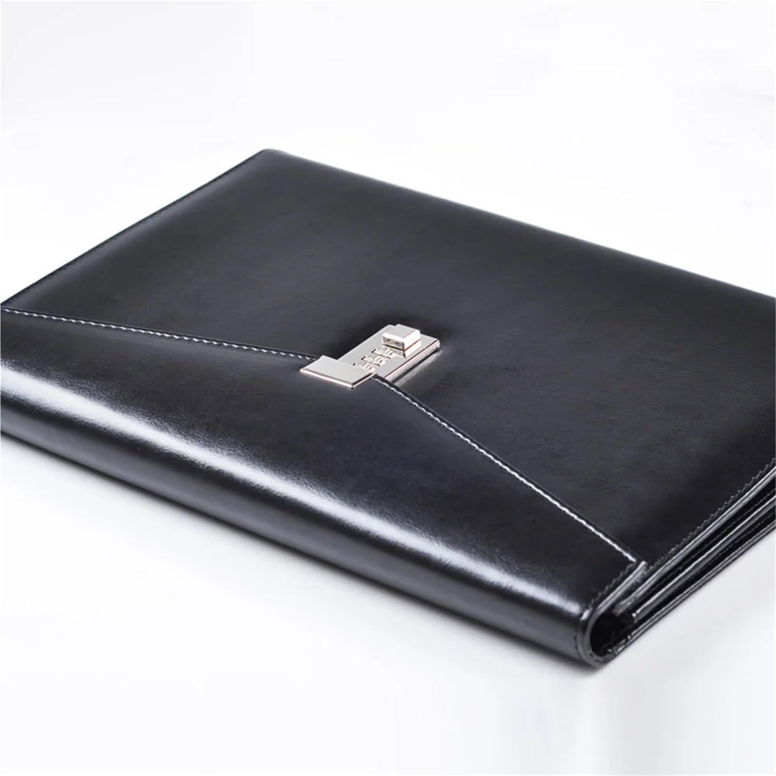 Dokumententasche Aus Leder A4-Dokumentendateiordner mit Schloss Padfolio Fichario Passwort Aktentasche Organzier Executive Cabinet Leder Büromanagertasche