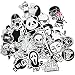 Dr.Qiiwi 100pcs Random New Styles DIY Vinyl Decal Car-Styling Bumper Stickers Graffiti Patches For Car Motorcycle Bicycle Luggage Notebook Laptop Skateboard (Black and White)