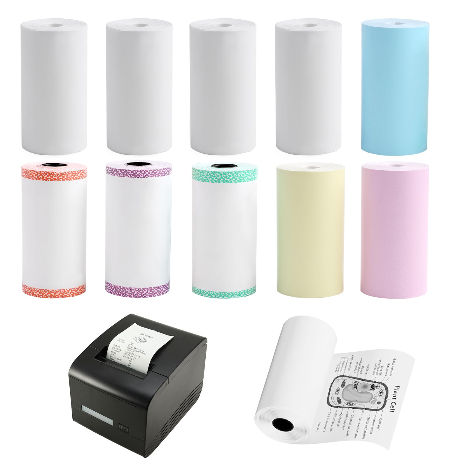 Papier Thermique 57x30mm Lot 15 Rouleaux - Pour Appareil Photo Enfant Instantané