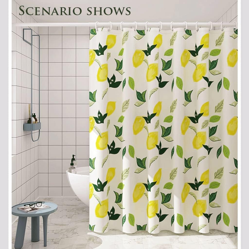 Best Shower Curtain Fruit Pattern Shower Curtain Waterproof Polyester Fabric Shower Curtain Liner Tub Curtain with Hooks Bathroom Shower Curtain Bath Decor (B 180x180cm)