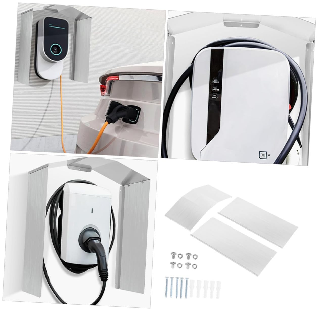 HOMOCONO 1 Set Charging Wall Box Outlet Protector Socket Protector Single Gang Outlet Cover Outdoor Protector Electrical Power Outlet Cover Outlet Covers Silver