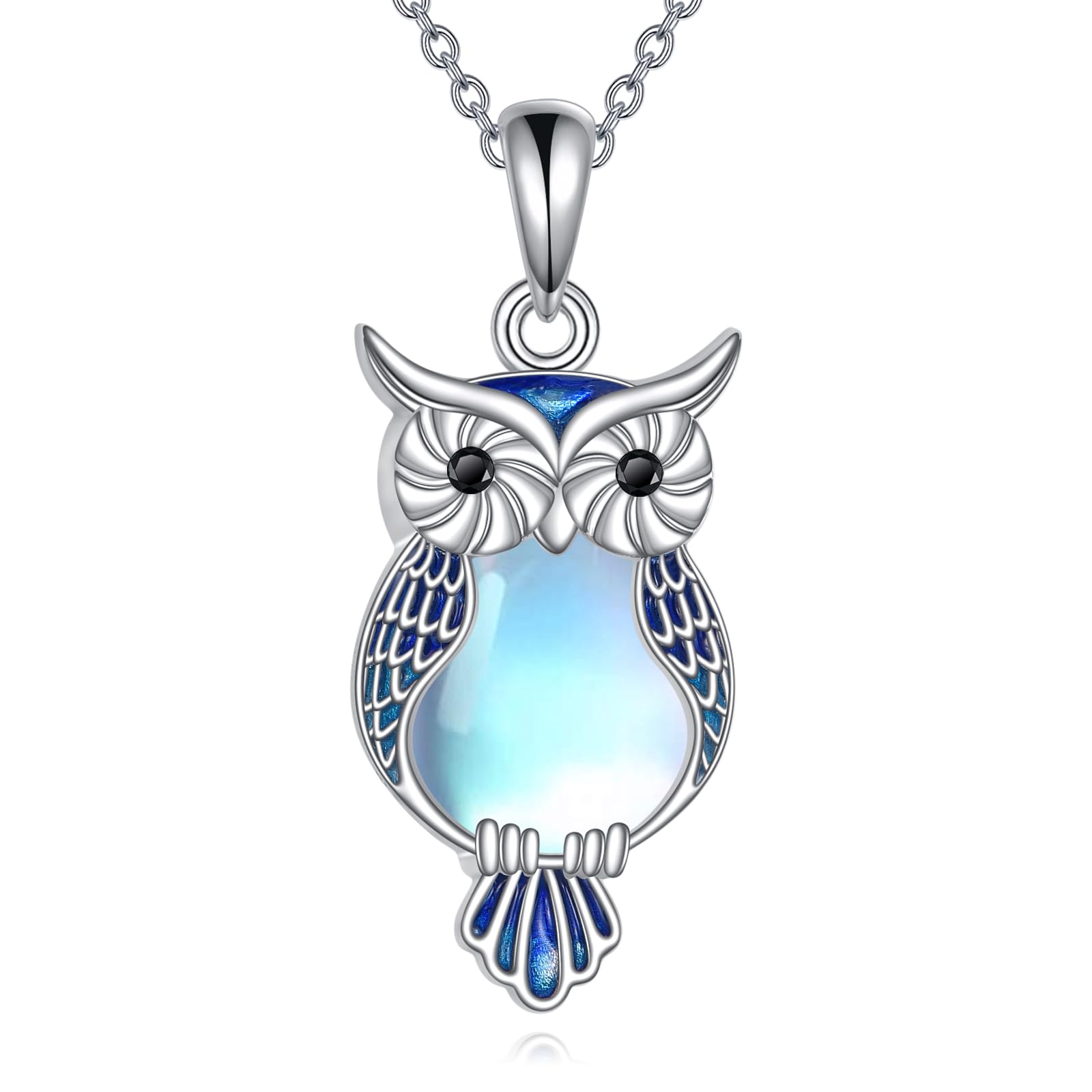 YFN Collana con animali con pietra di luna in argento Sterling con simpatici animali regalo per le donne