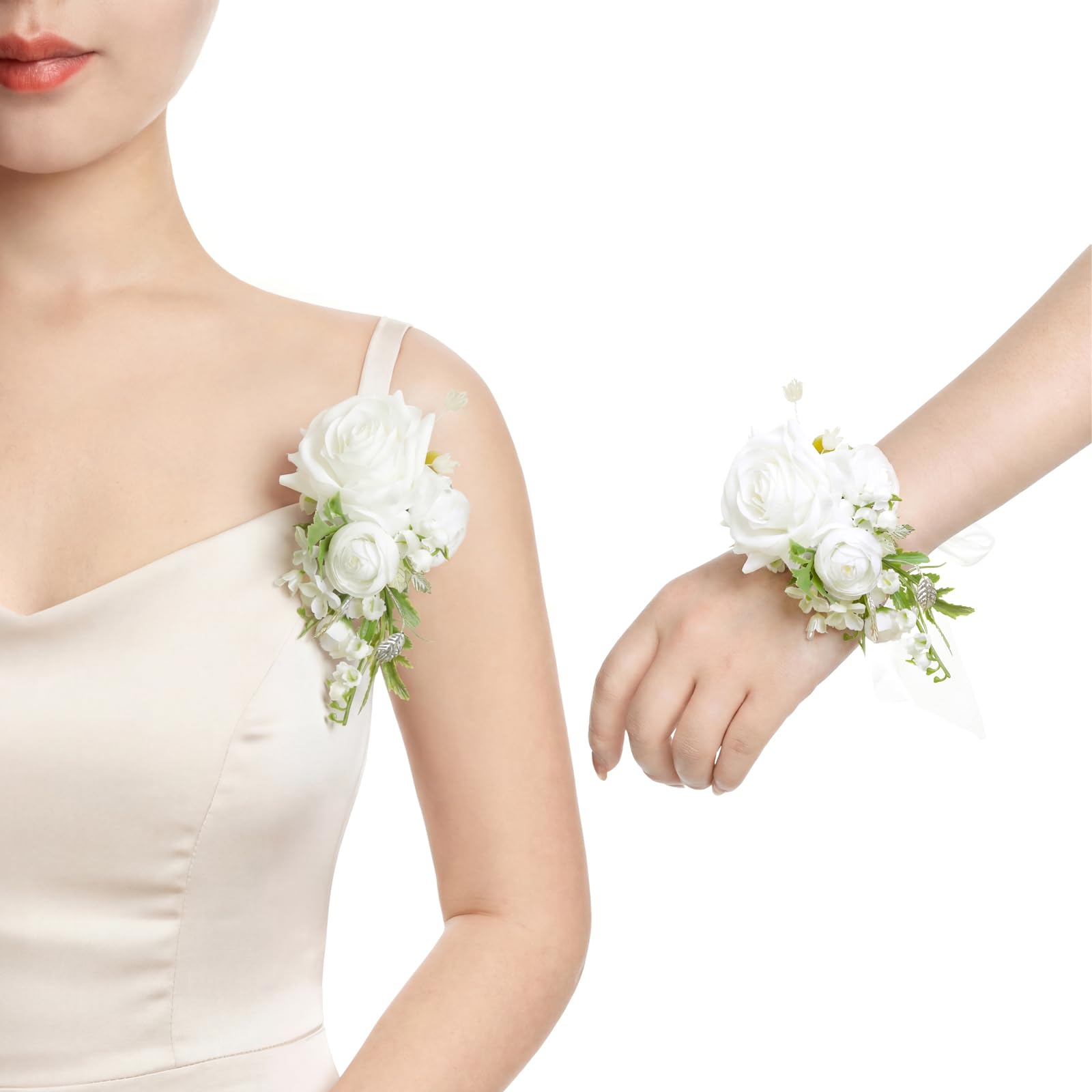 Amazon.com: Ling's moment 2pcs Prom Wrist/Shoulder Corsage