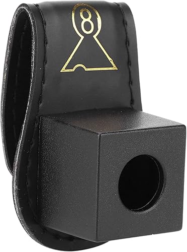 Miniatura 3 de Fydun Soporte de tiza para piscina, cuero, soporte magnético para tiza de billar con clip para cinturón, bolsa de tiza portátil