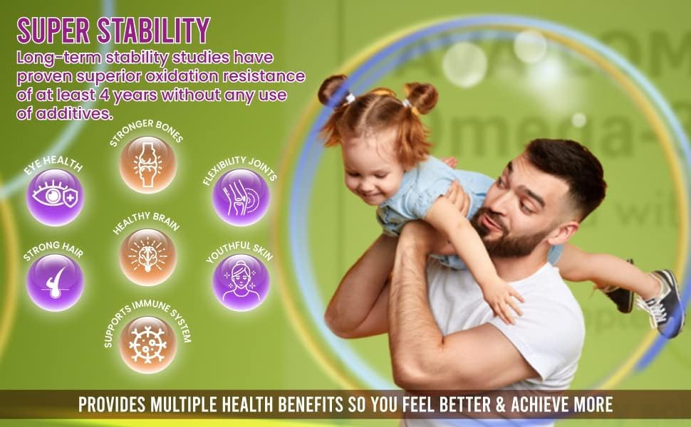 Miniatura 4 de Omega 3, 500 mg  Evonik Germany II Enriquecido con EPADHA  Corazón Saludable  Cerebro  Inmunidad (paquete de 1)