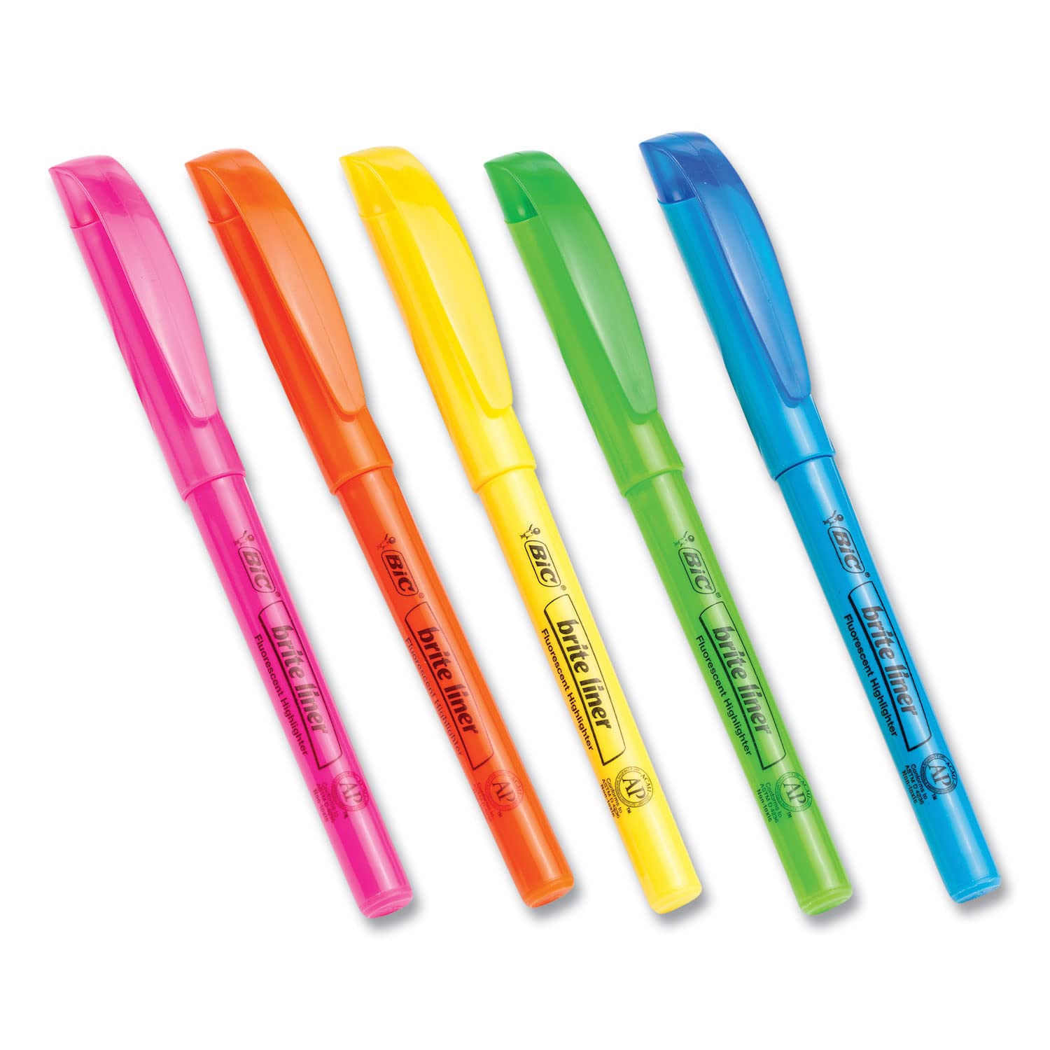 BIC BL241AST Brite Liner Textmarker, Keilspitze, verschiedene Farben, 24 Stück