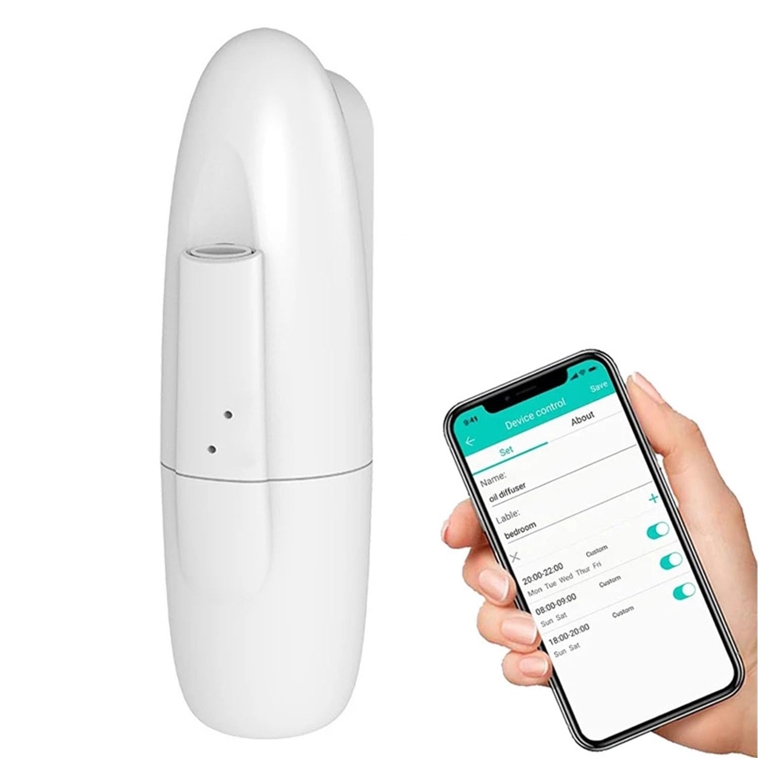 Difusor de Aceite Esencial Sin Agua Enchufe en Máquina de Aire de Aroma Profesional con Tecnología de Difusión de Aire Frío para SPA Yoga Dormitorio Oficina Cocina