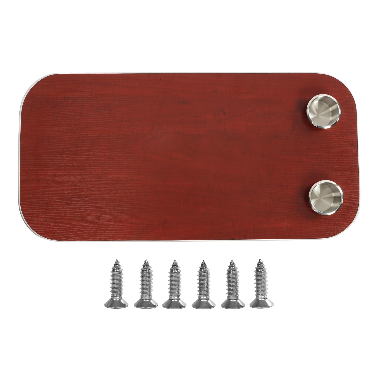 Akozon Mesa de Barco de Madera Maciza con 2 Portavasos, Panel de Escritorio Extraíble para Yate Marino RV (Rojo Oscuro)