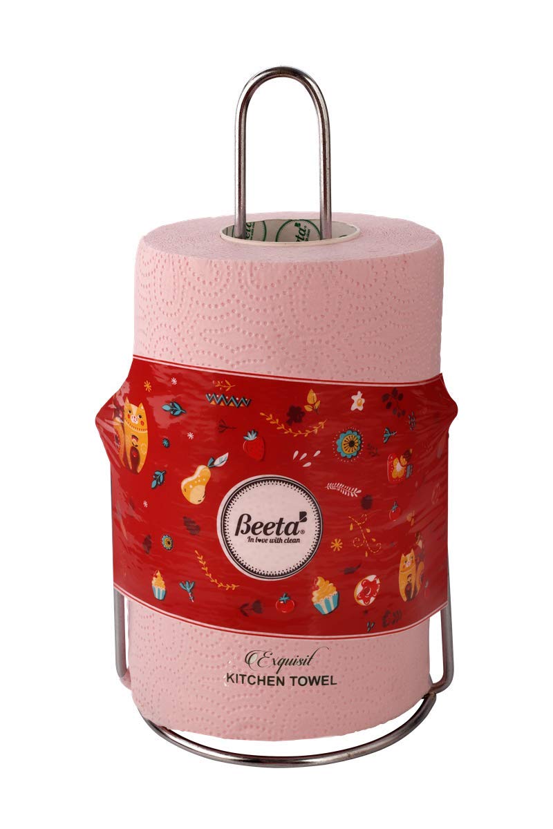 Beeta Kitchen Towel Paper Roll/Kitchen Towels/Kitchen Tissue Rolls/Kitchen Roll/Tissue Paper for Kitchen Dispenser with Stand (Any Color)/ 100% Natural Cellulose Fiber-image-24