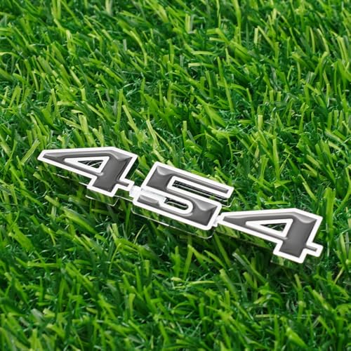 Image of Right & Left Badge 3D Emblems Nameplate Replacement for 3975410 1970-1974 inch454 inch 2Pc (Chrome Black)