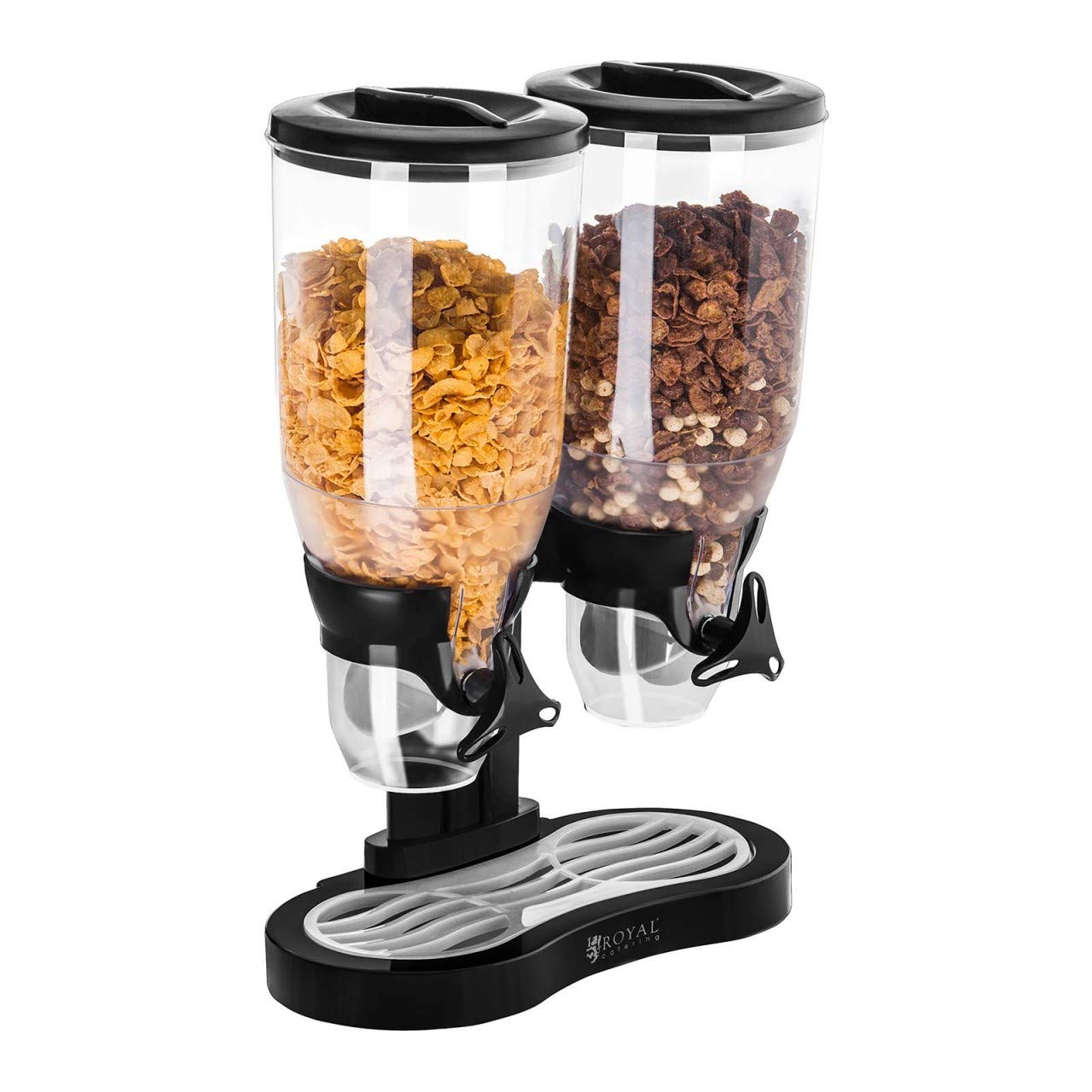 Royal Catering Dispenser per Cereali con 2 Contenitori (Capacità 6 l)