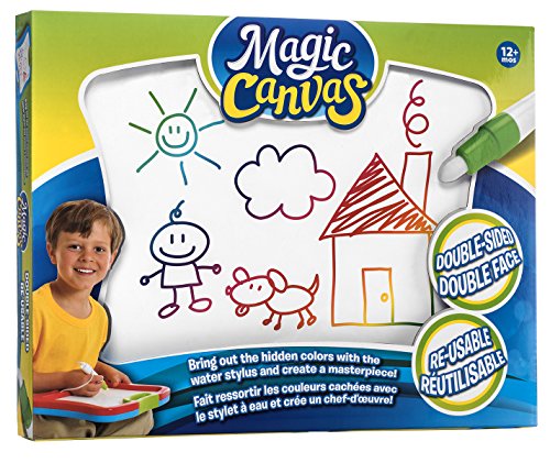 PlaSmart Magic Lienzo Doble Cara Agua Lienzo, Reutilizable, no. No Limpiar. Incluye 1 Doble Cara Magic Lienzo y 1 Agua lápiz Capacitivo, Edades Entre 12 Meses y hasta