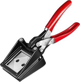 Cortador de fotos de pasaporte de mano, troquelado de identificación de metal de 2 x 2 pulgadas para oficina y uso doméstico