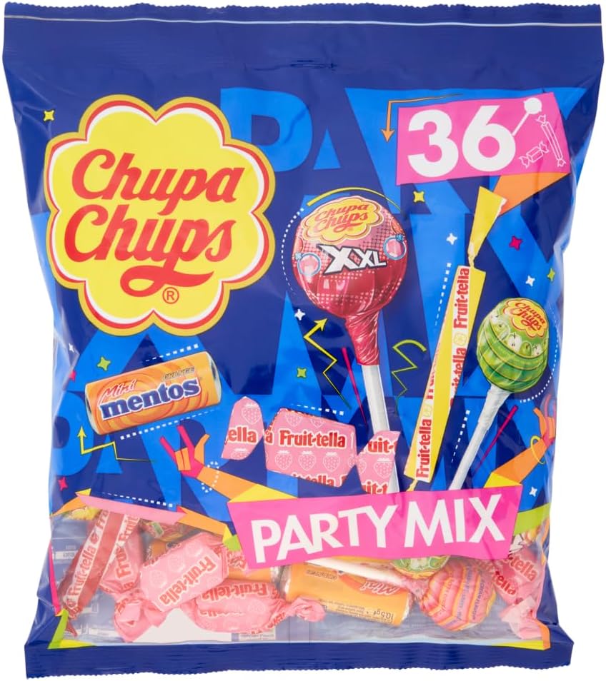 Chupa Chups Party Mix - Bolsa de 400 gr 1 Chupa Chups Party Mix, Golosinas y Caramelos de Sabores Surtidos - Bolsa de 400 gr