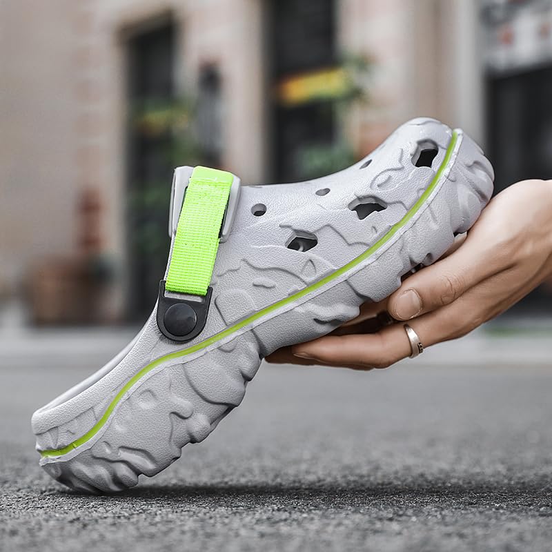 Image of Men's Clogs Garden Shoes Adult Mules Outdoor Sports Sandals Summer Water Beach Shoes Casual Slippers Lightweight Breathable Non-Slip