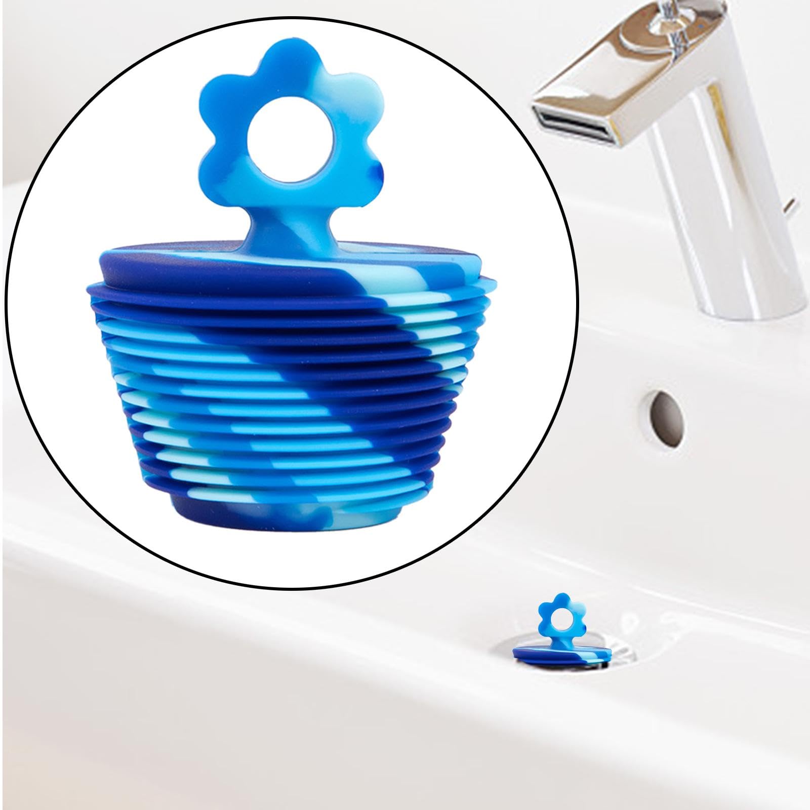 Tapón Fregadero Tapón Universal Fregadero Tapón Baño Tapón Drenaje Baño Silicona Duradera Mango Fácil de Usar Adecuado para Cocina B