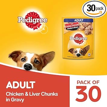 Pedigree Adult Chicken and Liver in Gravy, 1.05KG