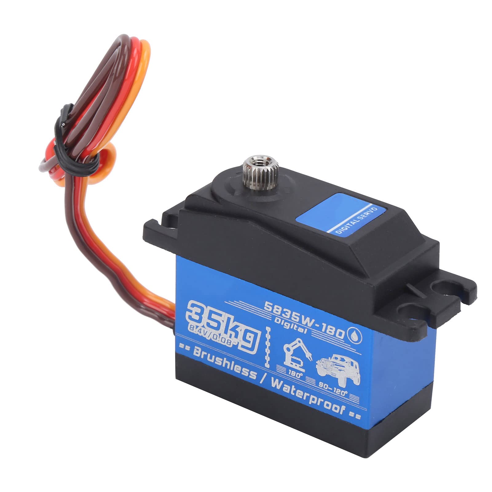 Servomotore brushless impermeabile da 35 kg per auto e robot RC in scala 1/8 e 1/10.