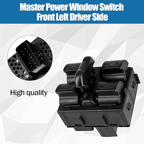 Miniatura 5 de Interruptor principal de elevalunas eléctrico delantero izquierdo del lado del conductor para Jeep Wrangler 2011-2016 de 4 puertas, sustituye a