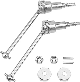 2Pcs Vgoohobby Steel Front Drive Shaft Joint CVD Driveshaft Joint w/Lock Nut Compatible with HAIBOXING HBX 18859 18858 18857 18856 1/18 RC Car