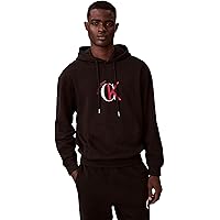Calvin Klein LS EU 350TERRY Graphic Hoodie LV04RE255G Felpe, Nero (Nero)