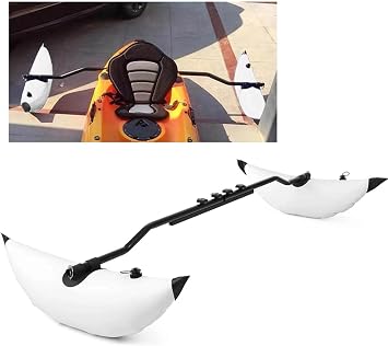 Inflatable Kayak Stabilizer Outrigger Kit for Kayak and Canoe Accessories White for Inflatable Boat for Outdoor Paddling Fishing and Boating White