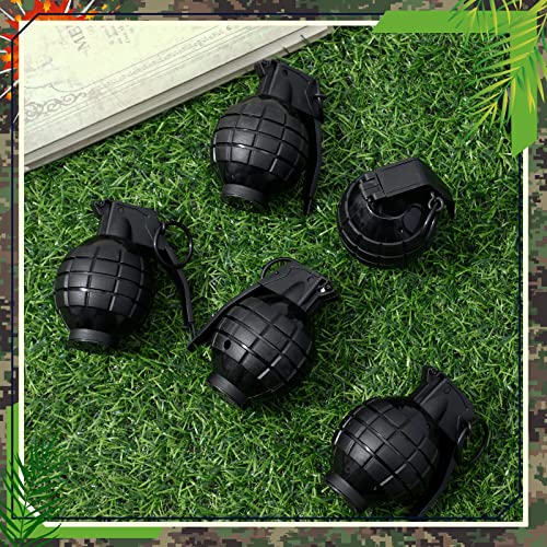 image for Sratte 20 Pcs Grenade Toy Plastic Hand Grenades with Realistic Sound E