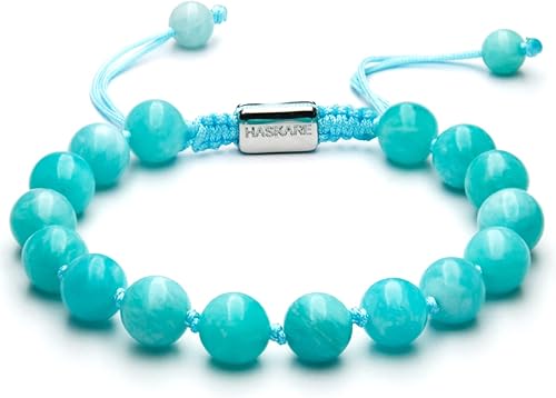 HASKARE Valentines Day Gifts for Her Real Crystal Bracelet for Women, Unique Handmade Jewelry Gift for Girlfriend, Premium Gemstone Birthstone Beads