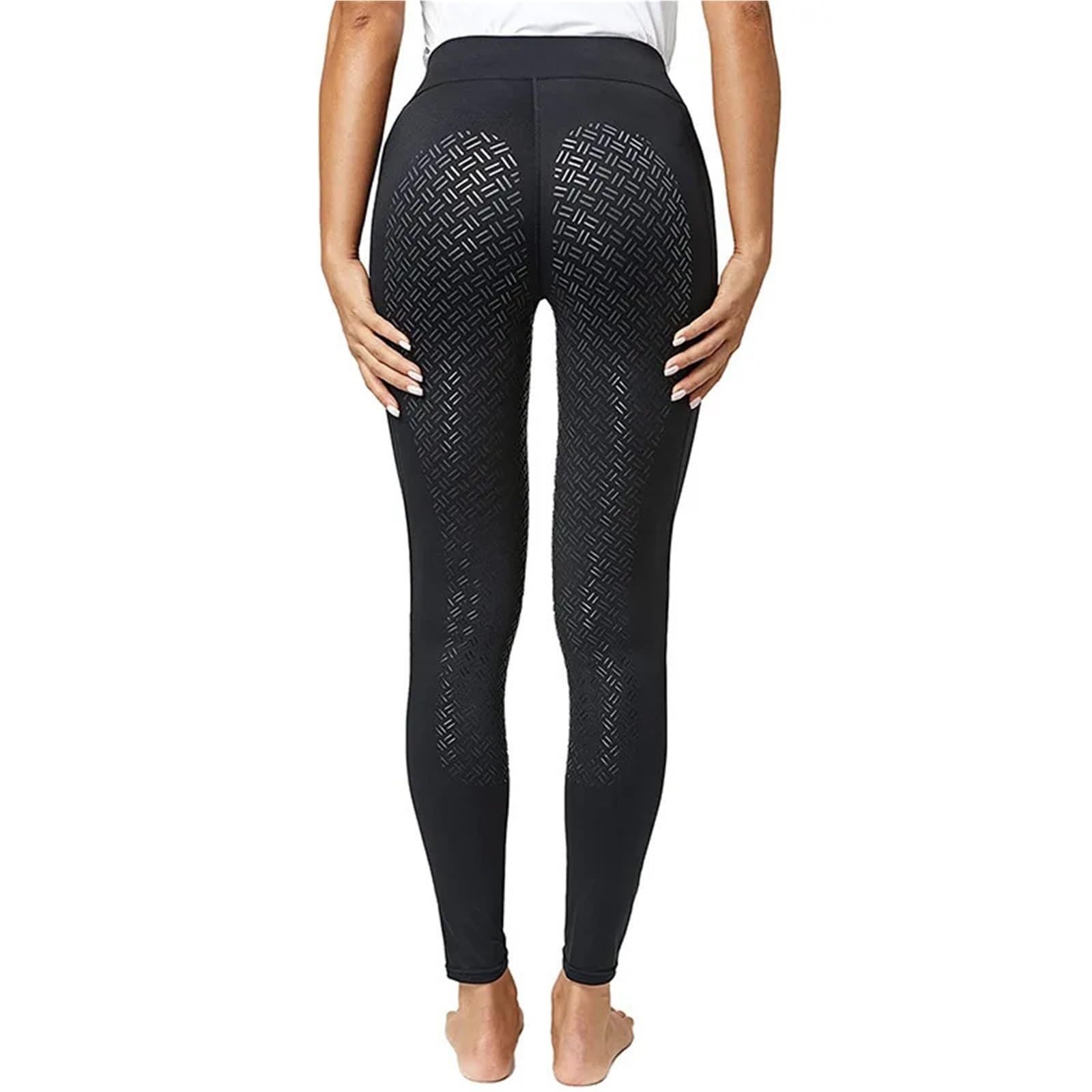 Mallas de montar for mujer, pantalones equitación silicona, ropa deportiva entrenamiento ecuestre Para Montar(Blue,L)
