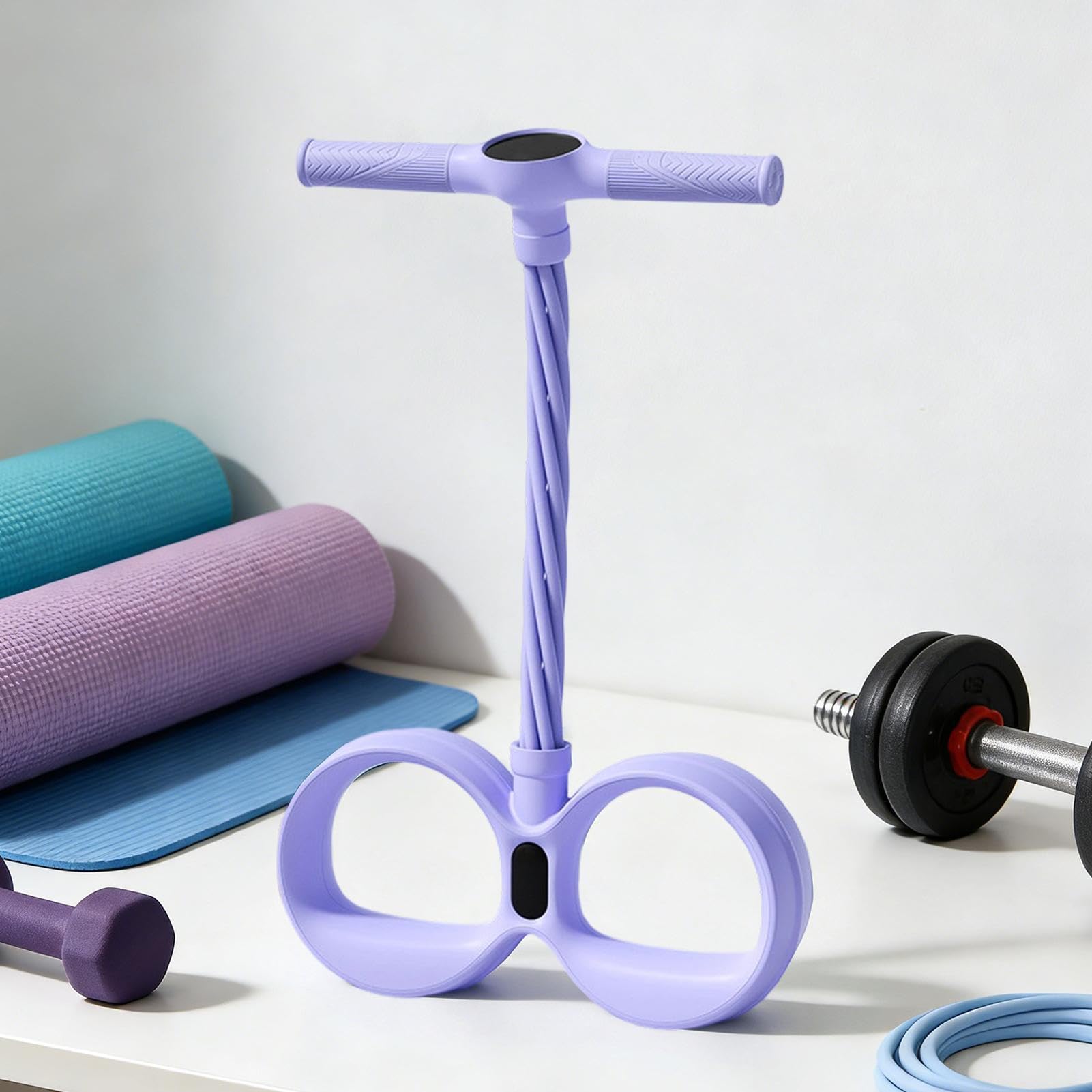 Banda de resistencia para pedal de pie – Sistema Inteligente de Corte del Vientre de Seis Tubos, Función de entrenamiento de estiramiento del pedal de Yoga, detalle de ejercicio de la Tamaño del