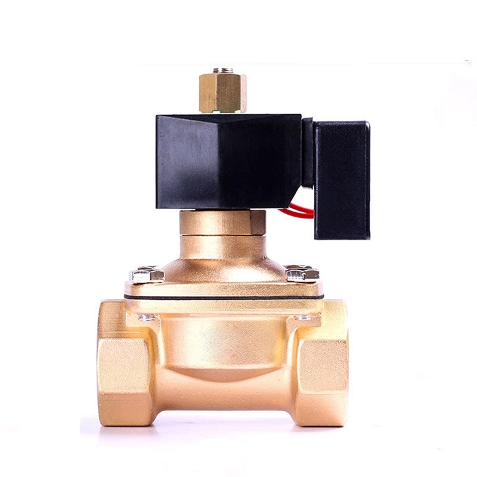 JNVFTCUX 1-1/2" Energy Saving Normally Open Solenoid Valve Brass Switch Water 220V 12V 24 Hours Energize Not Fever(BSP-220VAC)