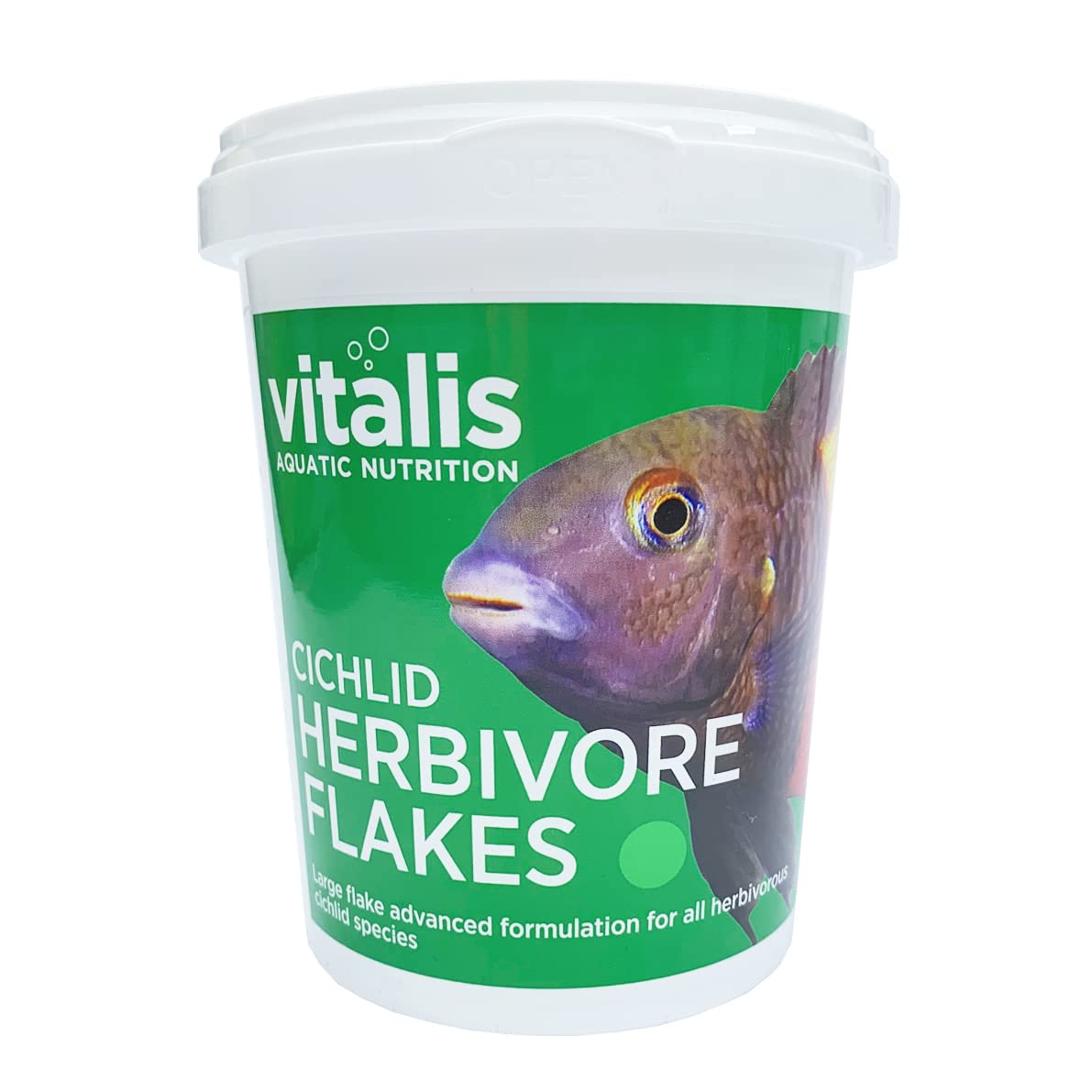 Vitalis Cichlid Herbivore Flakes Tropical Fish Food 40g