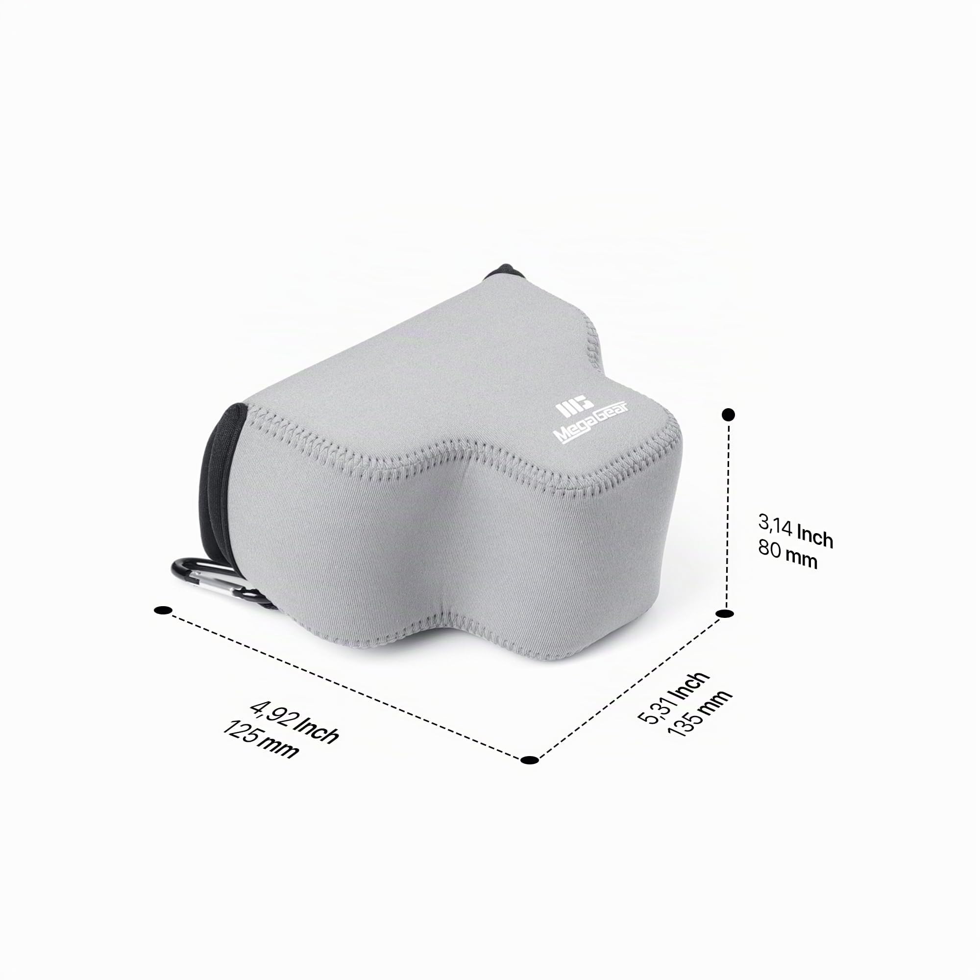 MegaGear Custodia in Neoprene per Sony Alpha a7C II (28-60mm) - Borsa Digitale Elegante e Protettiva per Fotografia (Grigio)