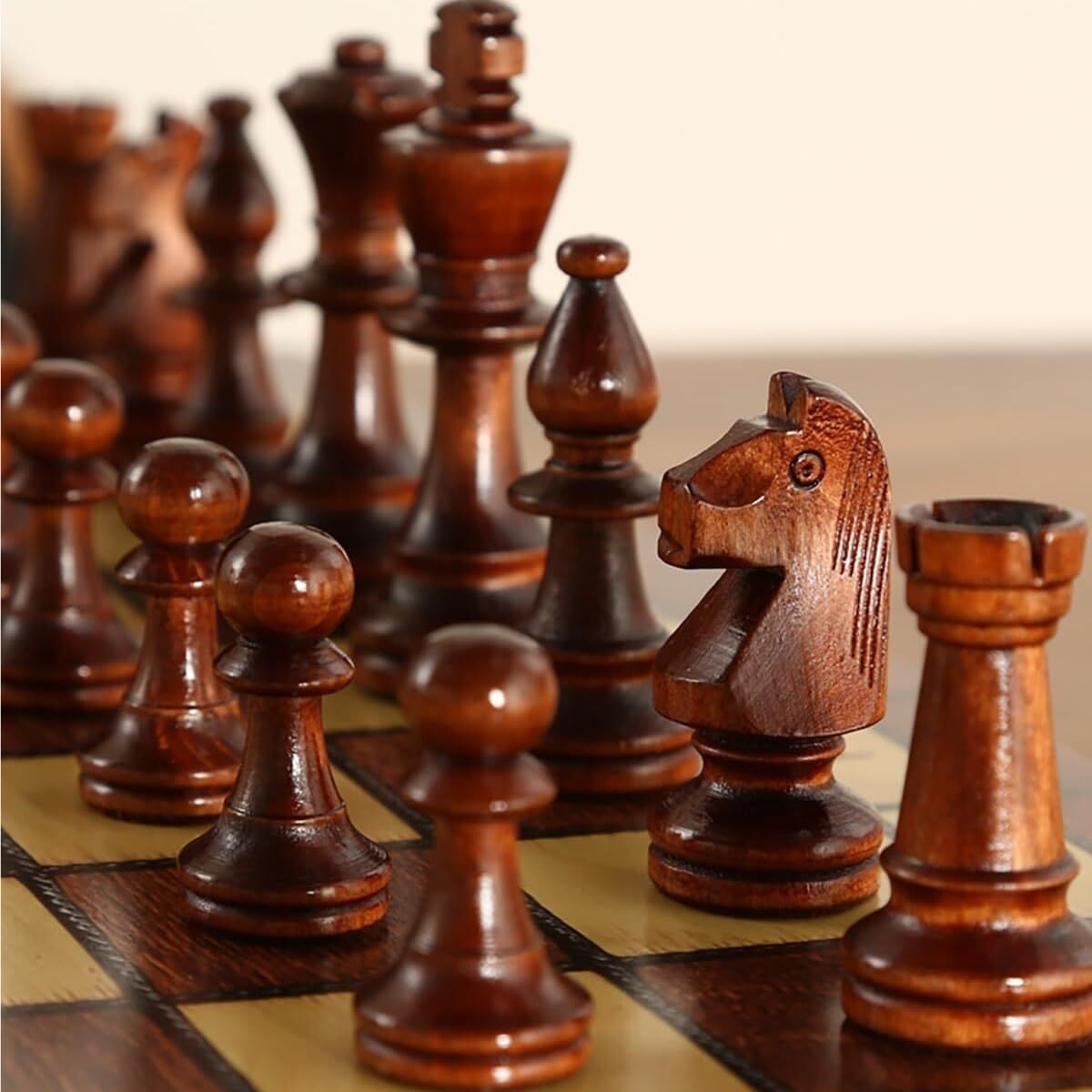 Grande set di scacchi in legno deluxe perfetto for adulti Scacchi