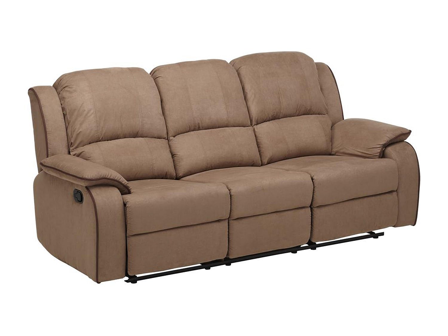 Vente-unique - Canapés 3 Places et 2 Places Relax en Microfibre Hernani - Taupe