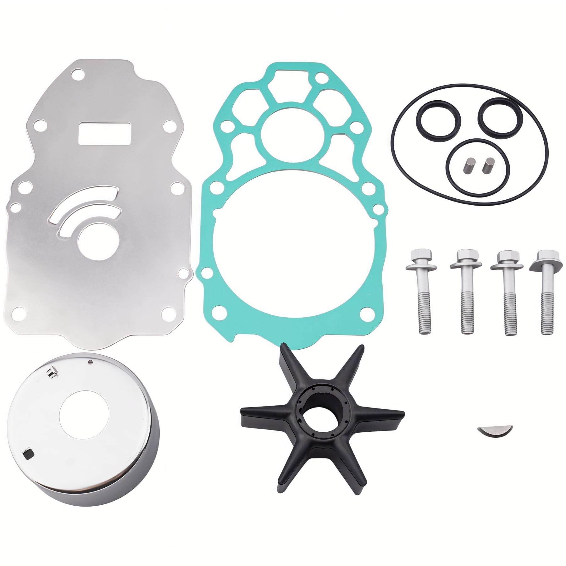 6CE-W0078 Water Pump Impeller Kit for Yamaha Outboard 4-Stroke 225 250 300 HP Motor Engines Replacement 6CE-W0078-00 6CE-W0078-01 Sierra 18-3470