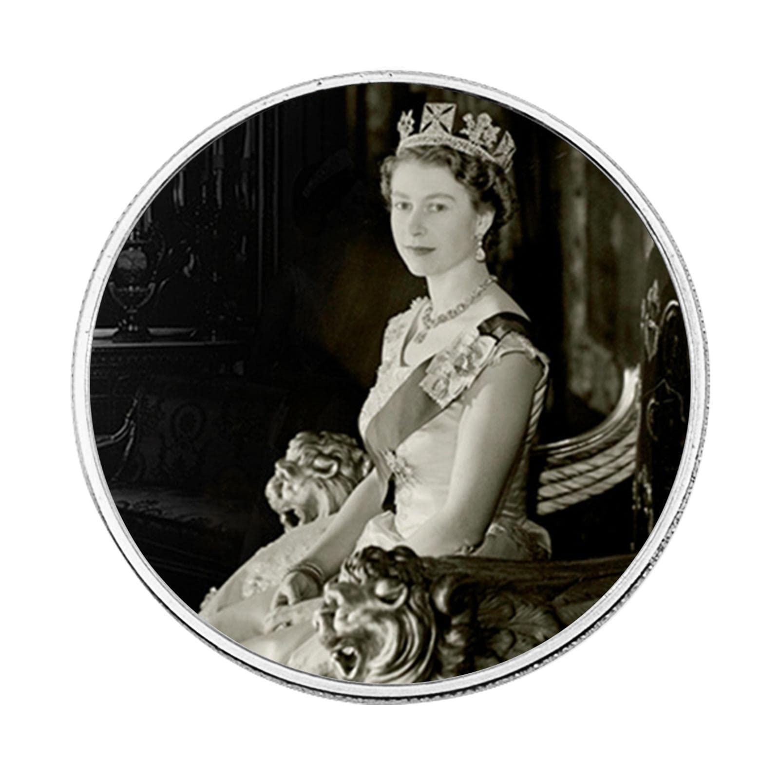 Amazon.co.jp: 女王陛下 エリザベス 2 世記念金貨/銀貨 王室の女王 収集価値のあるコイン お土産のコイン ギフト Keloglu :  ホーム＆キッチン