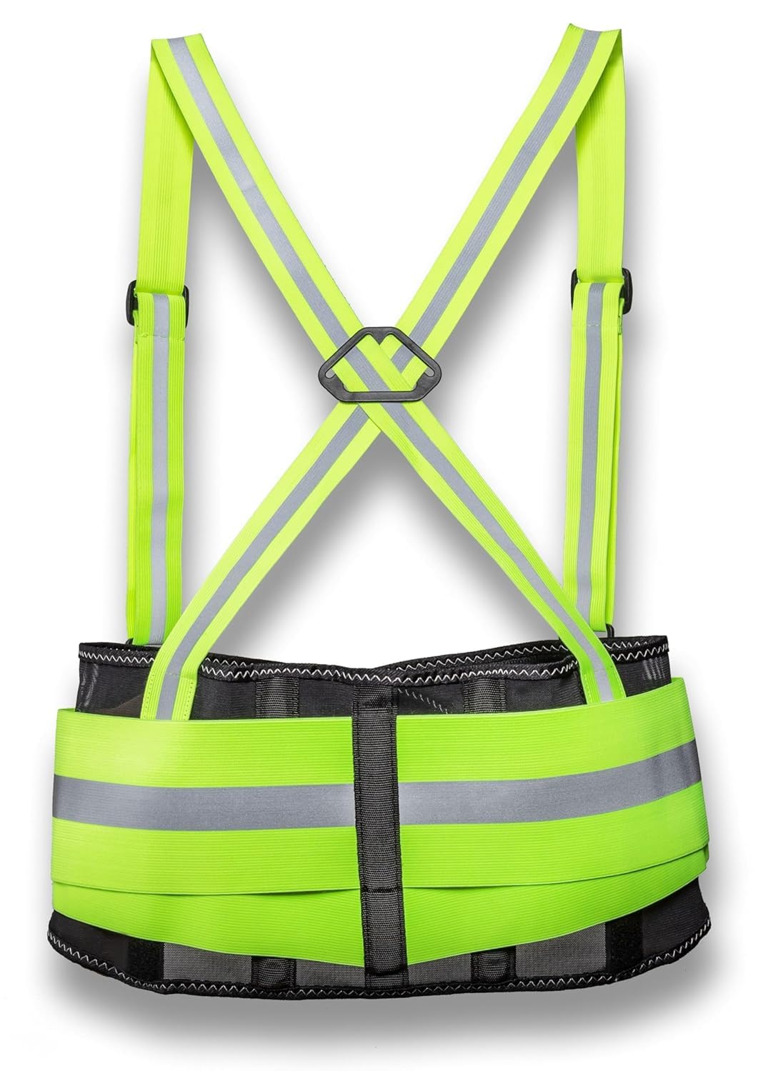 Kneetek Rückenstützgurt HiVis M (68–96 cm) | reflektierender Stützgurt für hohe Sichtbarkeit | Rückenstütze zur Erleichterung der Arbeiten und Unterstützung des Rückens