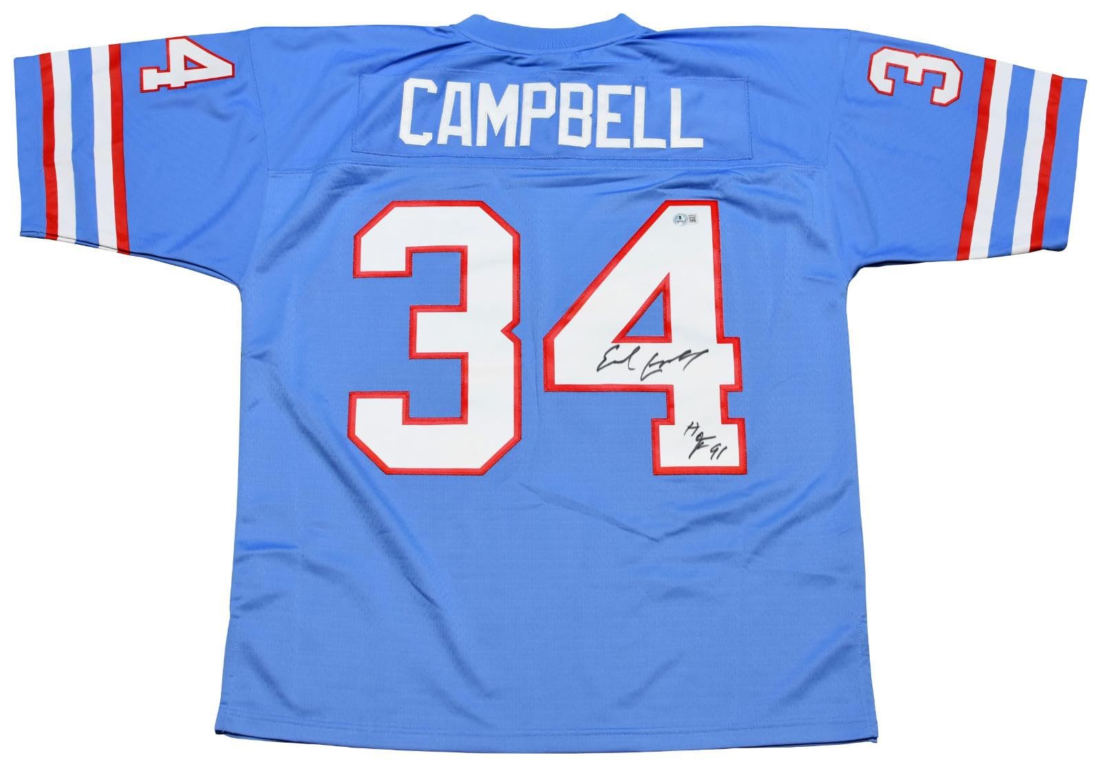 Amazon.com: Topps Earl Campbell Autographed Houston Oilers 34