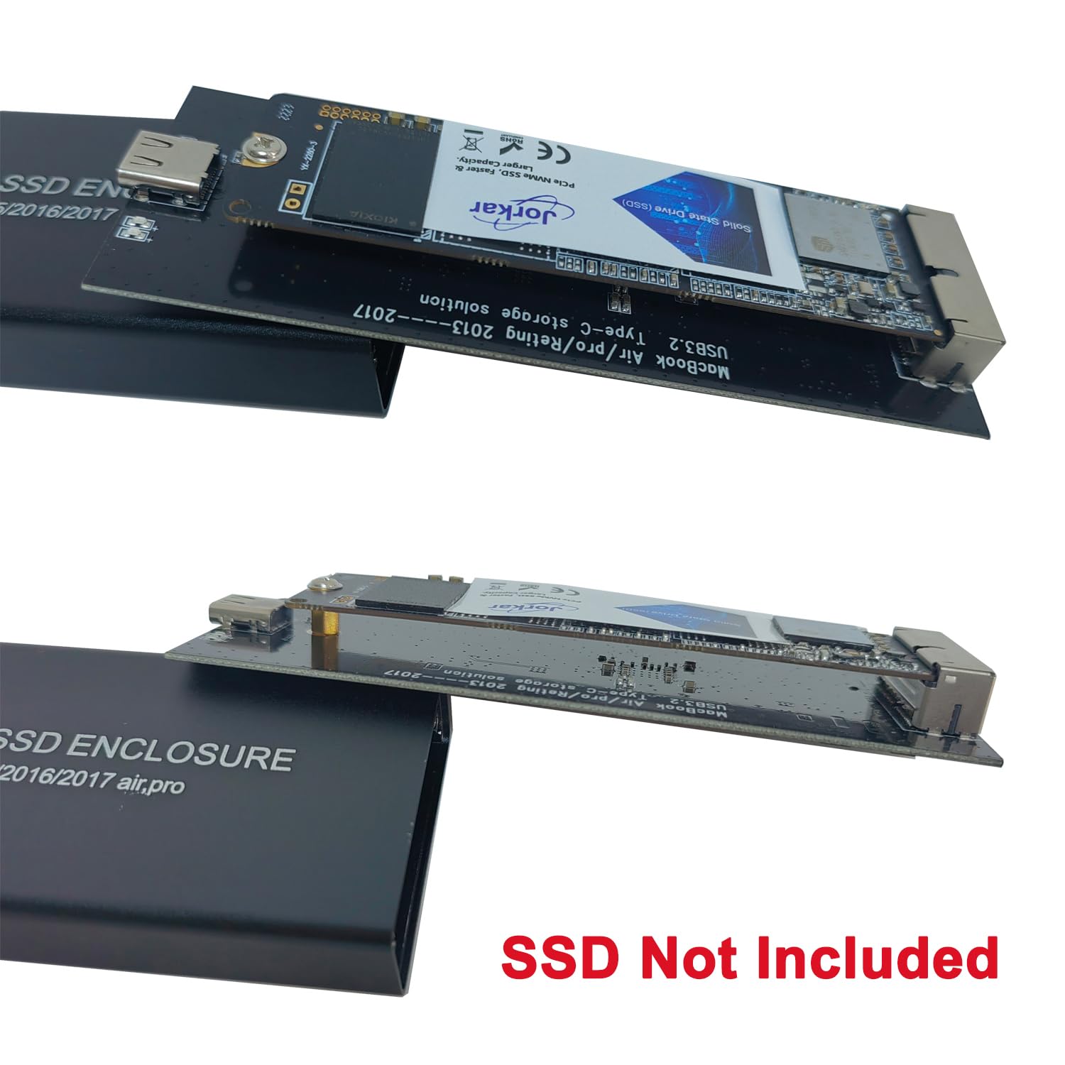 USB C 3.2 Scatola SSD 12+16 pin Box Esterno SSD Per MacBook Air/Pro mid 2013-2017, Lettore Box per Disco A1466 A1465 A1502 A1398, Portatile Mac SSDs a USB-C Case Adattatore