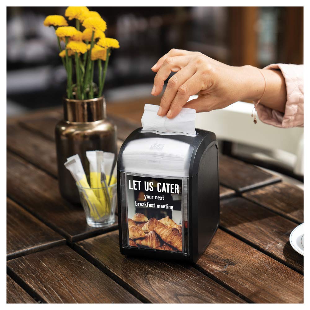 Tork Xpressnap Fit Dispensador de servilletas de mesa - 272900 - Dispensador N14 para restaurantes - De un solo uso (Cantidad de 4)