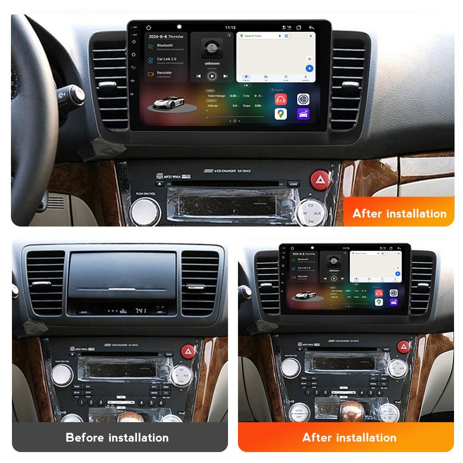 Autoradio Android 14 2 Din GPS Navigation 4G WiFi Bluetooth pour Legacy Outback - 2