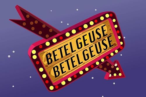 Betelgeuse - Póster de marquesina de película retro con constelación de estrellas y galaxia, espeluznante, decoración de Halloween, sistema solar,