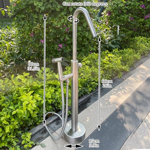 Colonne d'eau extérieure en acier inoxydable avec robinet d'extension