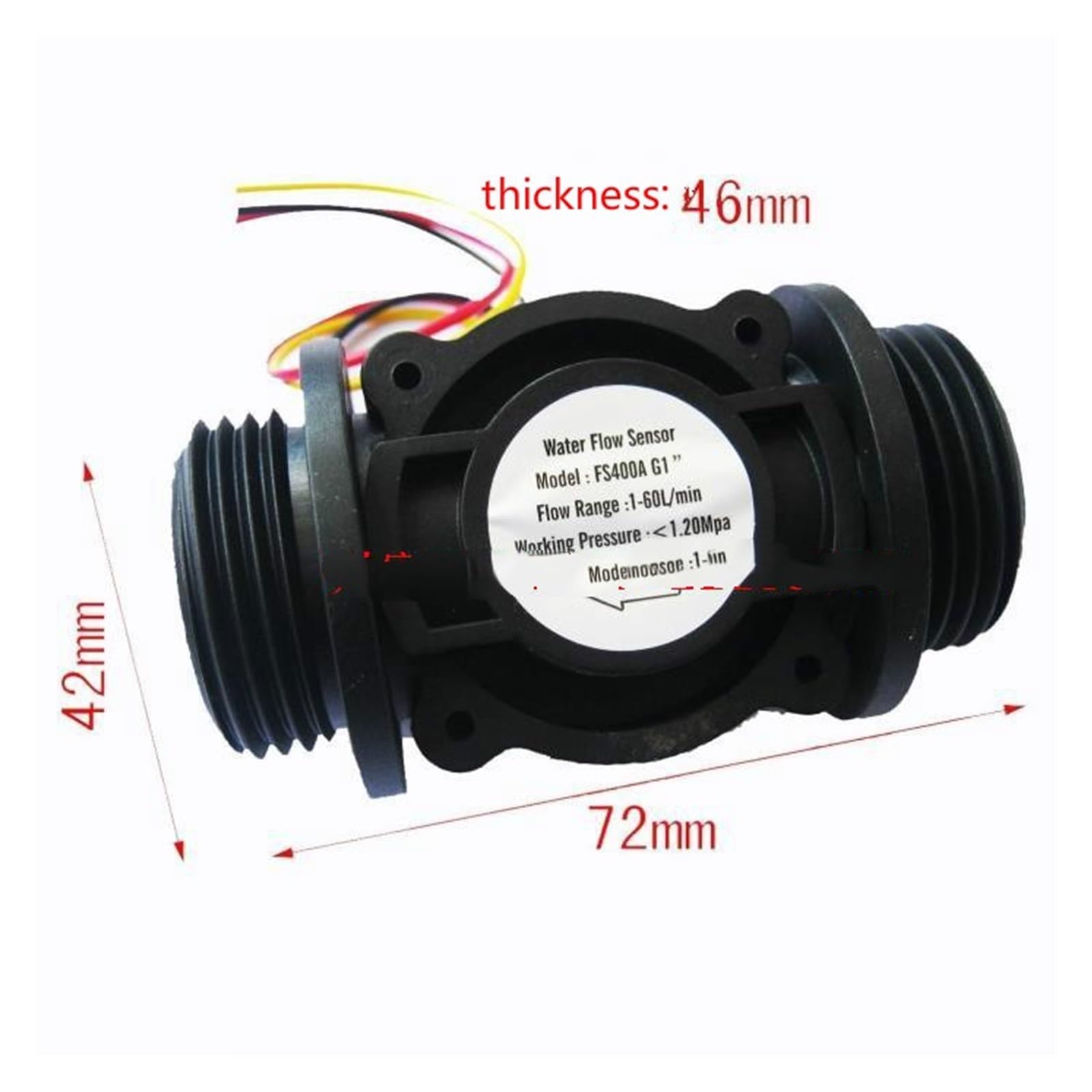 Flow Sensor Meter Digital Pipeline Water Flow 1pcs DN25 Water Flow Sensor 1 Inch Diameter Pulse Meter Flowmeter
